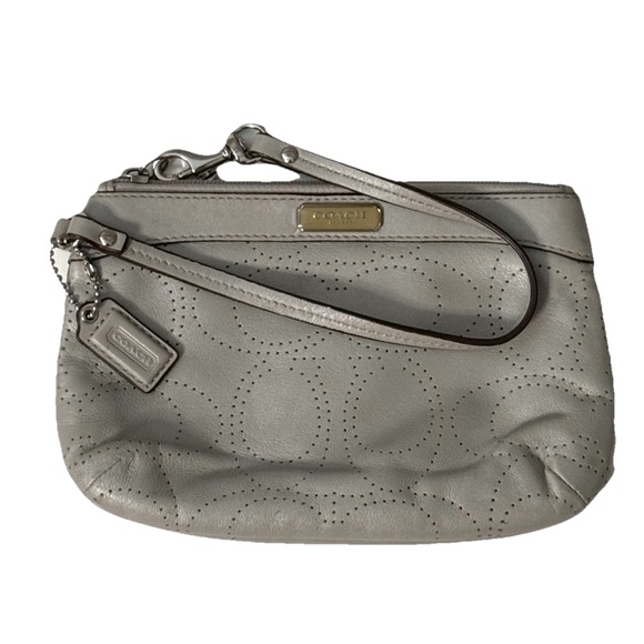Coach Handbags - Coach Perforated Medium Leather Wristlet